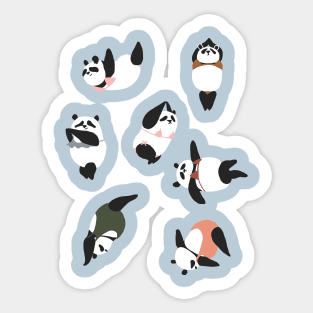 Pandas Swimmer Sticker